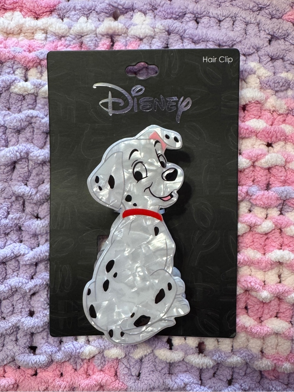 Disney Dalmatian Hair Clip in White, Black and Red